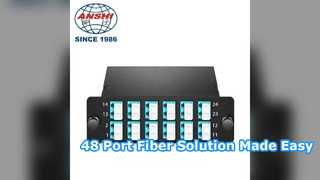 Giải pháp bao vây sợi mật độ cao 48 cổng Rack Mount