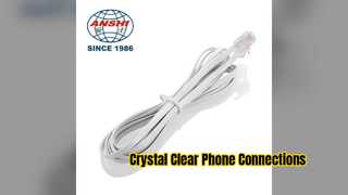 Dây nối điện thoại RJ11 bền bỉ Mở rộng tốc độ cao