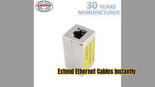 Mở rộng cáp Ethernet bằng bộ nối kim loại RJ45 được bảo vệ