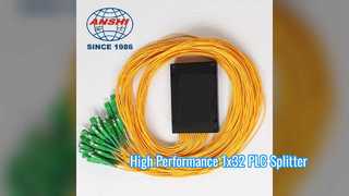 Bộ chia PLC sợi quang 1x32 Loại hộp nhựa ABS chất lượng cao