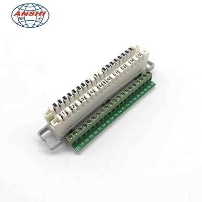 20 pole Krone Type PCB Type Connection Module LSA PLUS Krone Green Broad