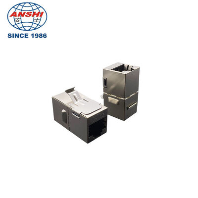 Cat5e Shielded Keystone Jack with Straight Through RJ45 Port for Stable Data Transmission