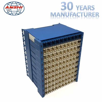 High Density 100 Pairs MDF Main Distribution Frame Terminal Block with Voltage and Current Protection