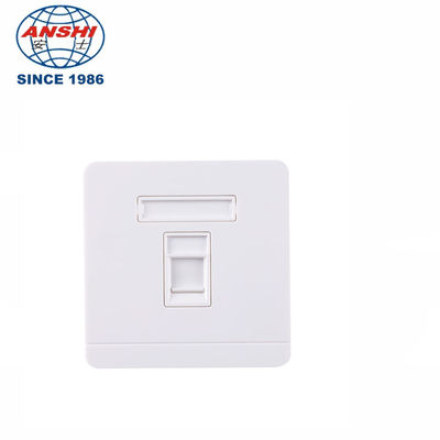 ANSHI RJ45 86x86mm Tấm mặt điện thoại đơn lỗ đôi lỗ