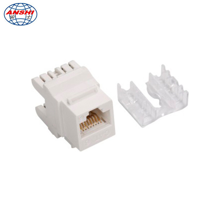 RJ45 180 độ CAT6 CAT6A UTP Keystone Jack với kim Phốt pho vàng