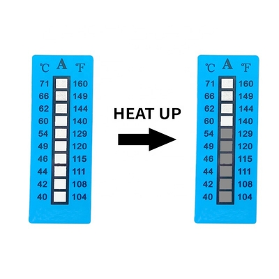 Không thể đảo ngược 40-71°C 104-160°F 10 Level High Temperature Sensitive Labels