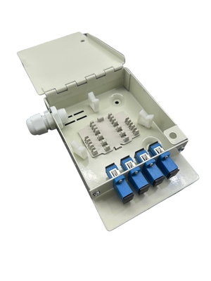4 cổng trong nhà FTTH tường gắn và bàn làm việc hộp phân phối sợi quang với SC / UPC adapter