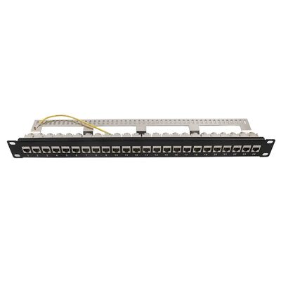 ANSHI 19 Inch 1U Height 24 Cổng STP Shielded Rack Mount Patch Panel cho mạng