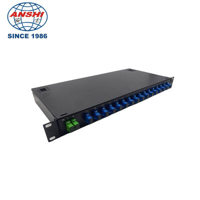 2 x 16 PLC Fiber Splitter với SC / UPC Connector 1U 19 