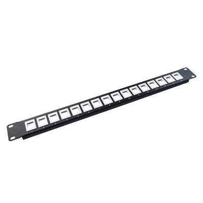 Rack Mount Patch Panel 1U 12 Port CAT5E CAT6A UTP được thả với Jack RJ45 và Phosphor Bronze IDC Pins để thiết lập mạng