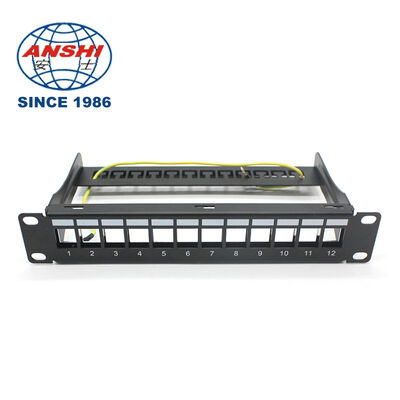 19 Inch 32 Cổng STP FTP Bảng điều khiển RJ45 được bảo vệ RJ45 CAT5E CAT6 Bảng phân phối mạng gắn trên giá đỡ