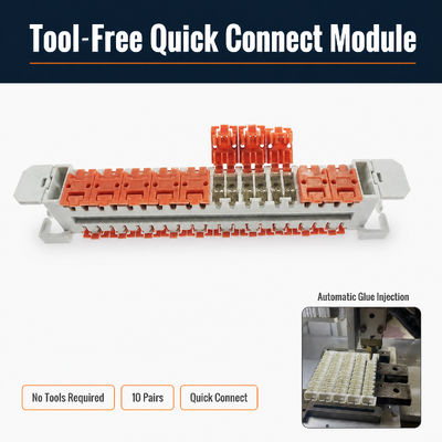 3M 10 Pair Tool-less Jelly Filled Quick Connection LSA Plus Module cho độ tin cậy mạng toàn vẹn cao