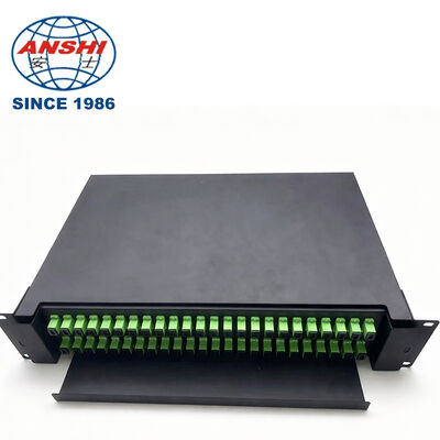 Hộp đầu cuối ODF gắn rack 1U 19 inch có thể trượt, 48 cổng SC LC Fibre Patch Panel, Thiết bị vỏ rack dung lượng 12-288 lõi