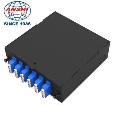 Hộp ODF ODB Mini 24 Lõi 4 Cổng Cáp Quang Cấp Công Nghiệp Ray DIN 35mm Hộp Đầu Cuối Cáp Quang SC FTTH FTTX