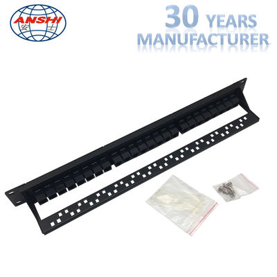 Black Rack Mount Patch Panel 19inch